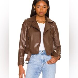 Faux Leather Brown Jacket